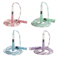 Adjustable Length Segmented Fitness Jump Rope No Knots Signable Soft Bead Skipping Rope Lightweight Durable