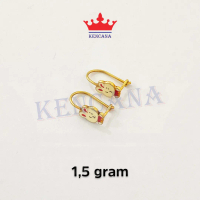 Anting Perak 925 Asli Kait/Desi Motif Kelinci Anak & Remaja Sepuh Emas 24k