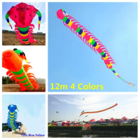 free shipping 12m large Centipede kite pendant flying windsock kite tails outdoor toys programmable toys dragon fly windsurfing