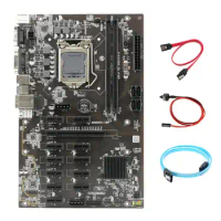 B250 BTC Mining Motherboard with SATA3.0 Serial Port Cable+SATA Cable+Switch Cable 12XGraphics Card Slot LGA 1151 DDR4
