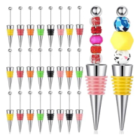 Beadable Wine Stoppers For Wine Bottles Wine Saver Bottle Stopper For Beverage Gifts Holiday Party Wedding Bar Easy To Use