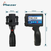 Phezer P17 Handheld Inkjet Printer Date Number Expiry Date Logo QR Bar Batch Code Expiry Date 12.7mm Label Printer 28 Languages