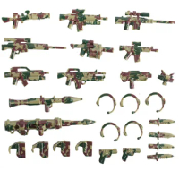 Modern Military Weapons Building Blocks Army Camouflage Weapon Accessories Bricks Parts Camo Guns Gift Set Toy For Children C166