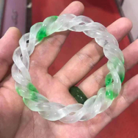 Natural jade A jadeite green jade bangle bangles for women real jade bracelets natural jade stone for woman bracelets jewelry