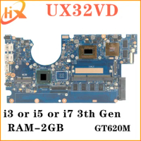 Mainboard For ASUS Zenbook UX32VD BX32VD UX32A BX32A UX32V Laptop Motherboard i3 i5 i7-3th Gen RAM-2GB GT620M/UMA