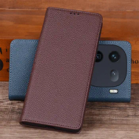 Hot New Luxury Genuine Leather Flip Case For Vivo Iqoo 12 Pro Leather Half Pack Phone Shockproof Cases For Vivo Iqoo12 Pro