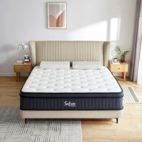 12 Inch Memory Foam Hybrid Mattress Queen Size, Pocket Spring Mattress in A Box for Motion Isolation, Strong Edge Support