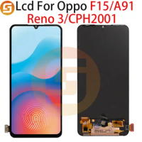 6.4" Original AMOLED LCD For OPPO F15/F17/A91/Find X2 lite/Reno 3/K7/A73 LCD Display Touch Screen Di