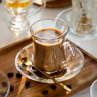 透明玻璃杯早餐杯酸奶歐式摩卡咖啡杯下午茶奶茶杯水杯杯子ins風