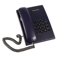 โทรศัพท์ สีน้ำเงิน Panasonic KX-TS500MX