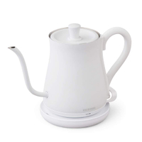日本 IRIS OHYAMA IRIS OHYAMA IKE-C600 快煮壺 細口 手沖咖啡壺 白色 600ml 電熱水壺 防空燒 自動斷電 日本必買代購