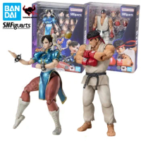 In Stock Bandai S.H.Figuarts SHF Street Fighter Chun-Li Ryu Outfit 2 Anime Action Figures Toys Models Collector