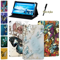 Tablet Case for Lenovo Smart Tab P10 10.1 Inch/Lenovo Tab P10 - Butterfly High Quality Leather Stand Tablet Cover Case + Pen
