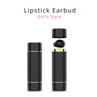 Lipstick Woman Earbuds Creative Wireless Bluetooth Earphones True Wireless In Ear Earpiece With Charging Base Compartment