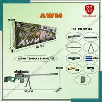 Tembakan Sniper AWM AWP shell throwing Soft bullet Mainan tembak tembakan AWM