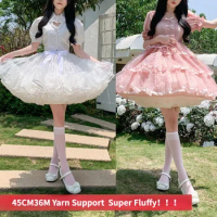 Multi-layer Ruffled Women Petticoats Fluffy Bubble Skirt Violent Crinoline Underskirts No Hoop Boneless Lolita Puffy Mini Skirt