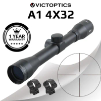 VictOptics A1 4x32 Riflescope 1/4 MOA Adjustment With Audible Clicks Duplex Reticle Rifle Sight For Airgun Airsoft .177 .22