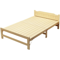 折疊床 單人午休 午睡床 簡易家用成人出租房涼床實木硬板床雙人木床