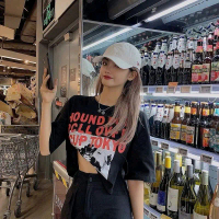 Áo Croptop Nữ Form Rộng In Chữ Tokyo Cá Tính – Áo Thun Croptop Streetwear Ulzzang Hot Trend