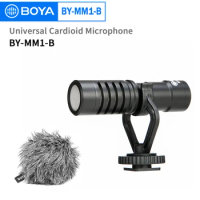 BOYA BY-MM1-B Professional Condenser Shotgun Mini Microphone for iPhone android Smartphone Camera PC Live Streaming Short Video