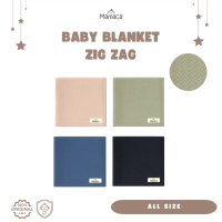 Mamaca Selimut Bayi Zigzag 90x90cm – Baby Blanket Lembut & Hangat Newborn