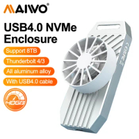MAIWO USB4.0 40Gbps M.2 NVMe SSD Enclosure Aluminum Alloy NVMe Enclosure Tool-free Adapter Compatible with 8TB Thunderbolt 4/3