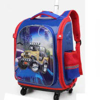 Kids School Trolley Bag With Wheels School Rolling Bag Mochilas for Boys School Rolling Backpack Girls Kids School Wheeled Bag
