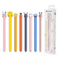 Portable Soft Silicone Cartoon Pencil Case Capacitive Pen Protective Sleeve For Ipencil Second Generation Pen for Apple Pencil 2
