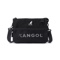 KANGOL 多夾層小側包 黑 6425170320