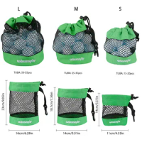 1pc Golf Ball Bag, Mesh Nylon Storage Ball Bag,Drawstring Holder, with Hanging Plastic Clip,Convenient To Hang On Golf Bag