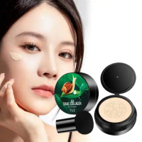 New Snail Collagen Serum Foundation Cushion CC Cream Control Liquid BB Foundation Concealer Make Up Moisturizing R5I8