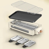 Outdoor Barbecue Skewers Stove Household Electric Grill Machine Non-Smoke Griddle Non-Stick BBQ Pan Bakeware Oven