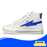 Sepatu XternalStepSure - Mitterns Storm High White Blue Casual Putih Biru Gazelle Hi 100% [ORIGINAL]