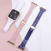 Resin Strap for Apple Watch band 44mm 42mm 40mm 38mm correa Loop Watchband for iwatch 7 6 se series 5 4 3
