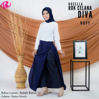 Rok Celana Diva - Bahan Katun Stretch/Bubble Pop - Original Rocella