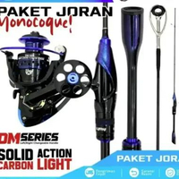 SKY - Paket Set Alat Pancing Lengkap dengan Joran Pancing Carbon Solid Ringan & Reel Spinning Tahan 