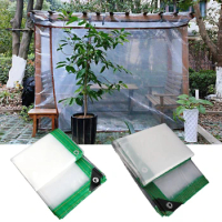 0.1mm PE Transparent Tarpaulin Window Home Gazebo Pergola Windproof Rainproof Cloth Fence Garden Plant Shed Truck Cover Canopy