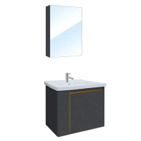 【CERAX 洗樂適】Laister 萊斯特60CM瓷盆不鏽鋼浴櫃組 不鏽鋼鏡櫃100%防水(3件組 浴櫃+鏡櫃+龍頭)