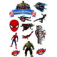 TOPPER Cake ULTAH AVENGERS/Hiasan Kue Tart/ULTAH Anak custom