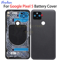 Full New For Google Pixel 5 Battery Cover Door Back Housing Rear Case For Google Pixel 5 Back Battery Door With Camera Lens