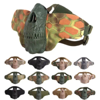 Outdoor Airsoft Shooting Face Protection Gear Half Face Tactical Airsoft Skull Mask