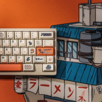 ECHOME Rāmen Ichiraku Theme Keycap Set PBT Dye-sublimation Anime Keyboard Cap Cherry Profile Key Cap for Mechanical Keyboard