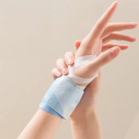 【Dagebeno荷生活】環繞包裹手腕關節熱敷手腕帶 草本親膚柔彈蒸氣舒緩熱敷暖暖包(20入)