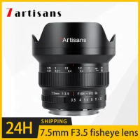 7Artisans 7.5mm F3.5 fisheye lens APS-C Wide angle Manual Focus Lens for Canon EF Nikon F DSLR Mount Cameras