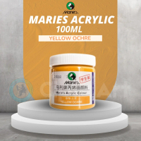 Maries Cat Akrilik Maries 100ml (Yellow Ochre) Warna Tajam Tahan Lama untuk Lukisan Profesional - Pa