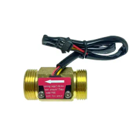 Brass Water Flow Hall Sensor Counter Indicator Controller Switch G3/4 Liquid Flowmeter Controls Water Heater Drinking Fountain