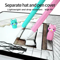 Silicone Pencil Case Protector Anti-Scratch Silicone Sleeve Cute Cartoon Accessories for Apple Pencil 2