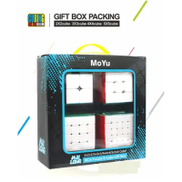 MoYu Gift Box 2x2 3x3 4x4 5x5 Magic Speed Cubes Meilong Set Fidget Toys Children's Gifts MeiLong Cubing Toy Gift Box