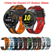 22mm Silicone Band for Huawei GT Runner 46 GT 3 Pro 46mm Watchband Bracelet Strap for Huawei GT2 46mm Watch 3 Pro GT2 Pro