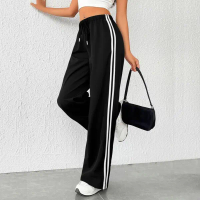 Celana Training Wanita List Putih Sport Pants Celana Olahraga Panjang Wanita
